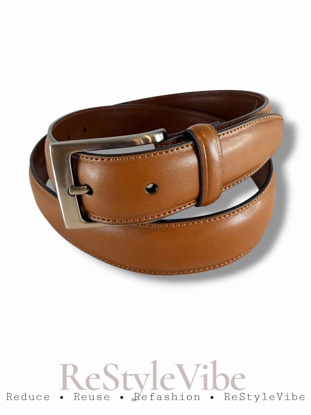 PERRY ELLIS Men’s Size 34 Belt Genuine Leather Outer Portfolio Style NWT NEW